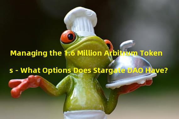 Managing the 1.6 Million Arbitrum Tokens - What Options Does Stargate DAO Have?